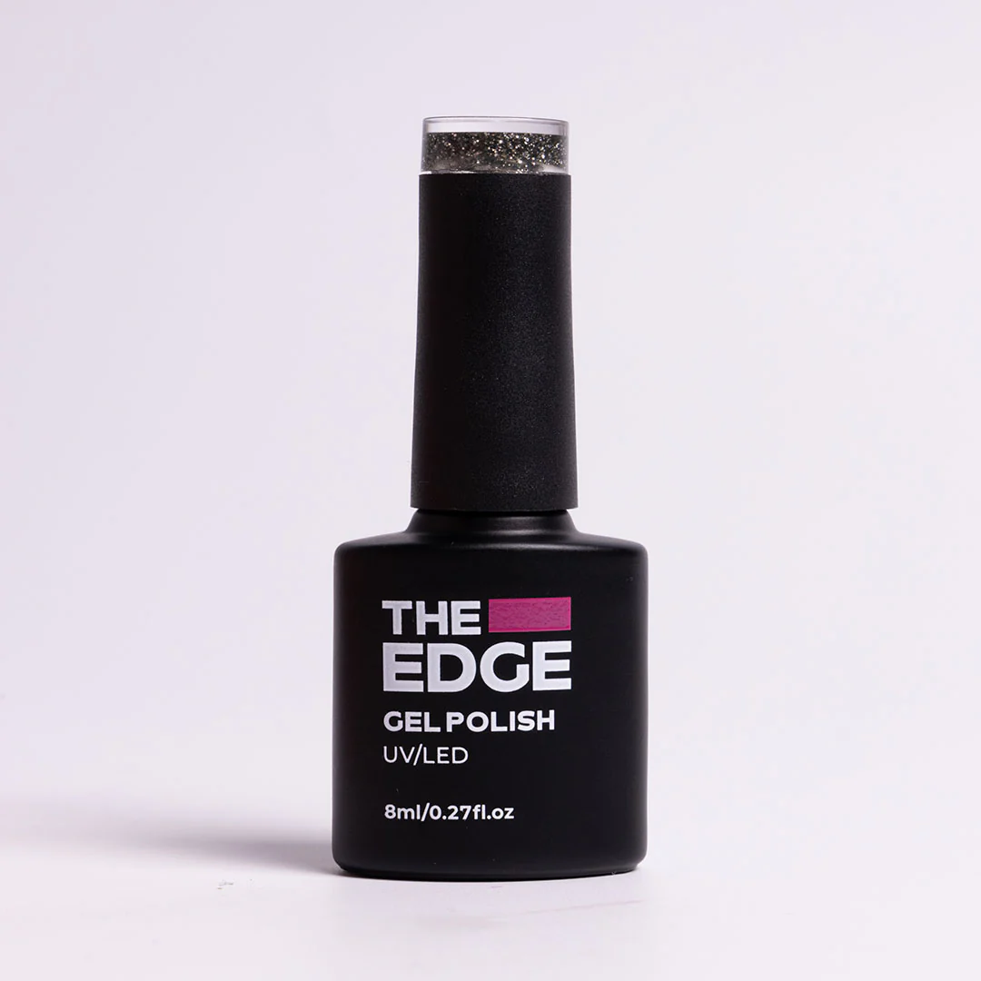 The Gold & Black Glitter Gel Polish - Image 6