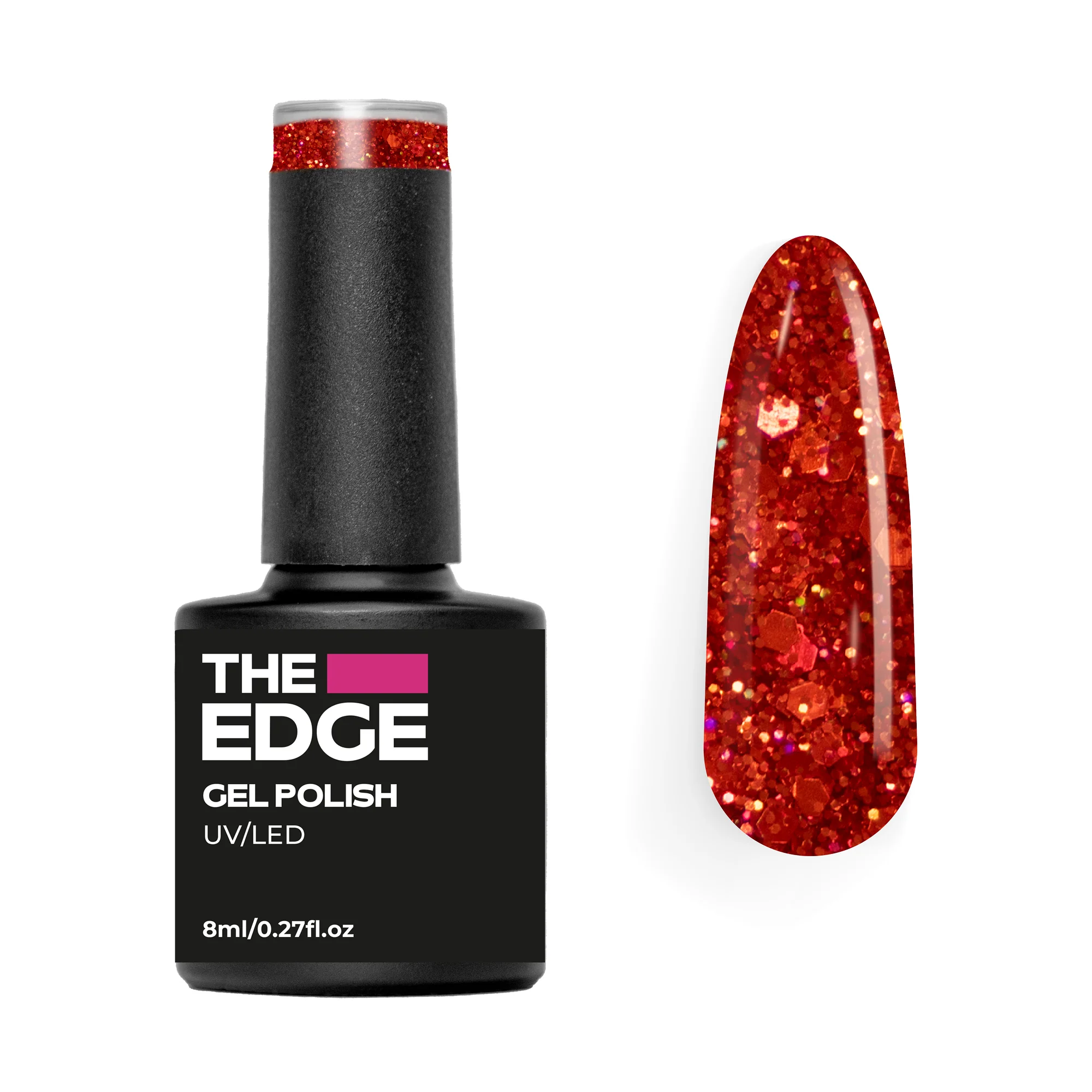 The Red Glitter Gel Polish